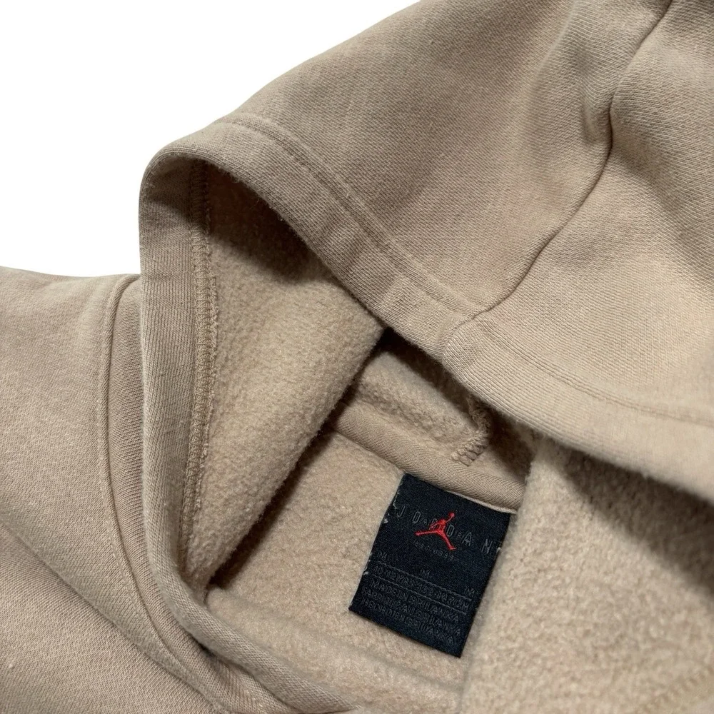 Nike Air Jordan Boys Pullover Embroidered Logo Hoodie Beige Size M 10-12Yrs